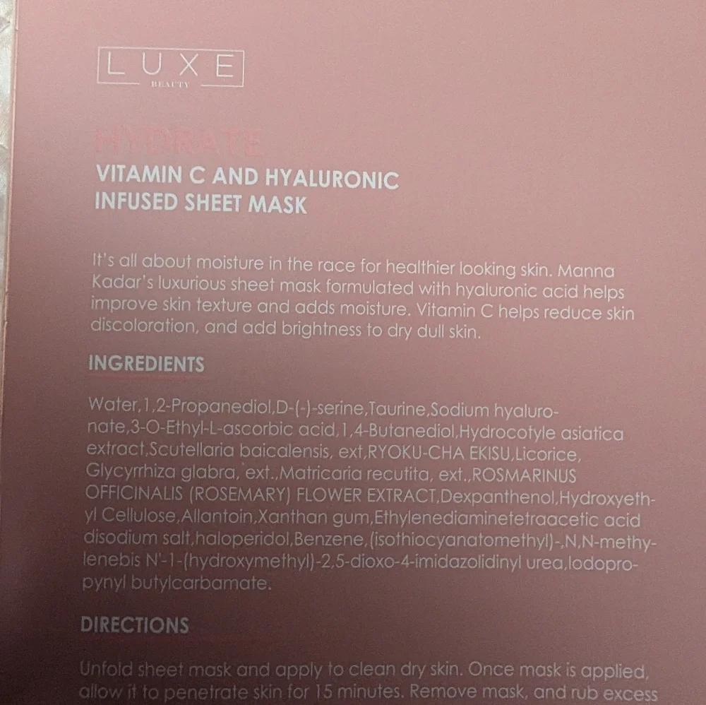 Luxe Hydrate Intense Night Sheet Mask - Pink